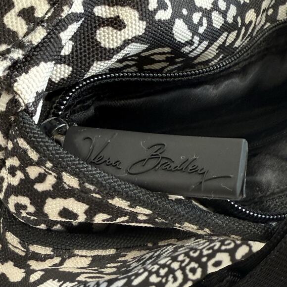Vera Bradley Nylon Crossbody Purse Black & White Animal Print Lighten Up Slim - Picture 4 of 16